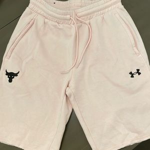 Under Armour Project Rock Pink Mens Shorts M